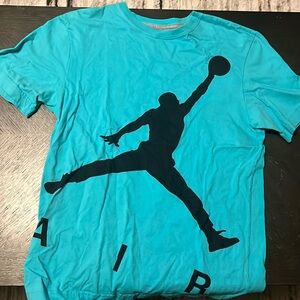 Jordan Brand T-Shirt-Electric Blue/Large Jumpman logo